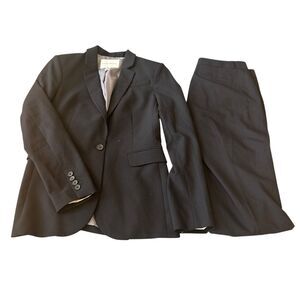 Banana Republic 2 Piece Jacket & Pants Womens 4 Black Stretch Lined Notch Lapel